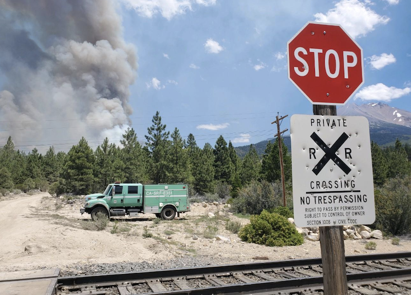 Wildfire Shuts Down Union Pacific Route in Northern California