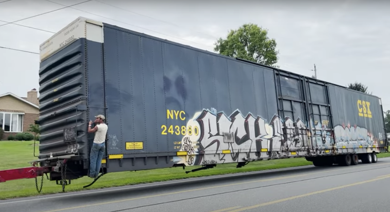 Conrail Historical Society Moves Boxcar to New Home