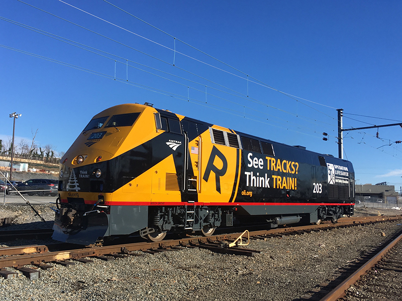 Amtrak Releases Specially-Painted Operation Lifesaver Locomotive