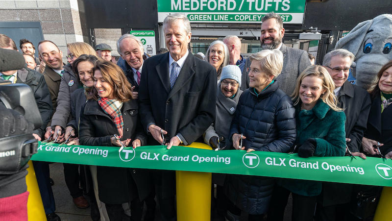 MBTA Green Line Extension Opens in Boston