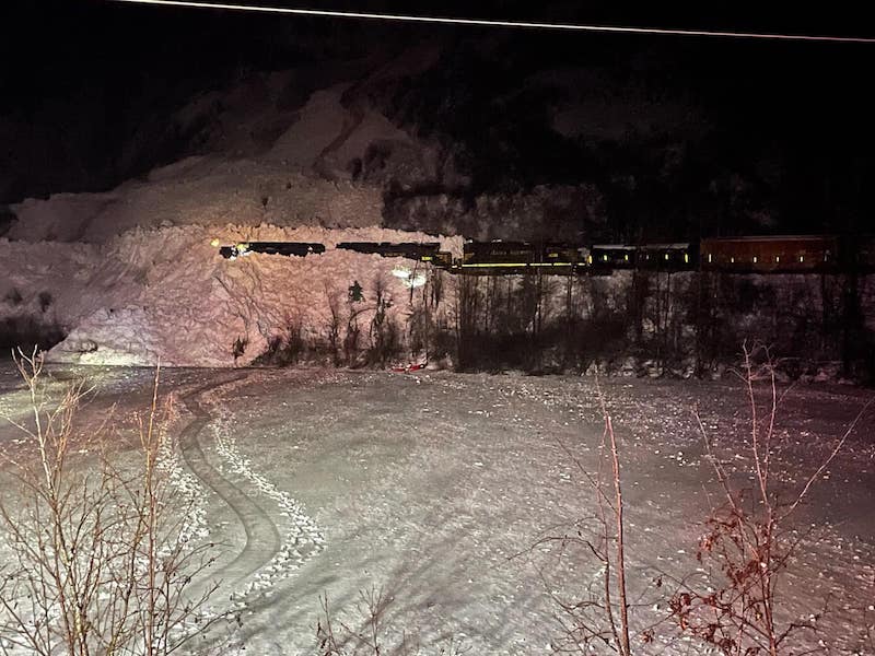 Crew Unhurt After Avalanche Derails Alaska Railroad Train