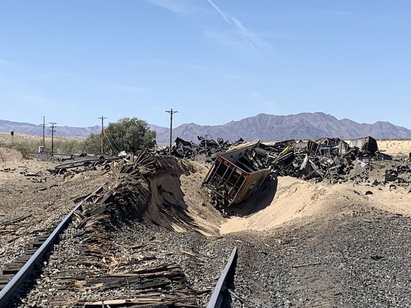 UPDATE: Runaway Union Pacific Ore Train Derails in California