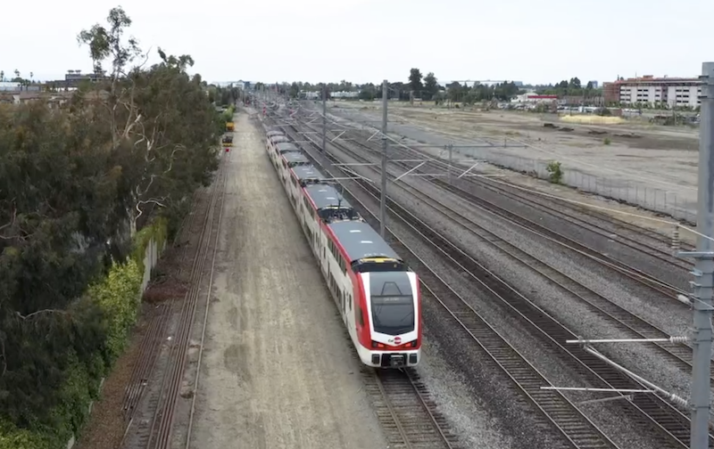 Caltrain Operates First Electric Trains