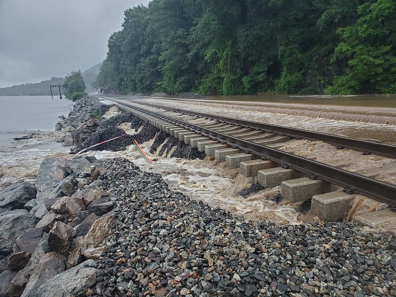 Flooding Shuts Down Rail Routes Through Hudson Valley