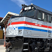 Amtrak F40 Restored to Phase III Paint